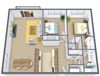 Cedars Apartments | Two Bedroom | Plan 21A Cedars Apartments | Two Bedroom | Plan 21A